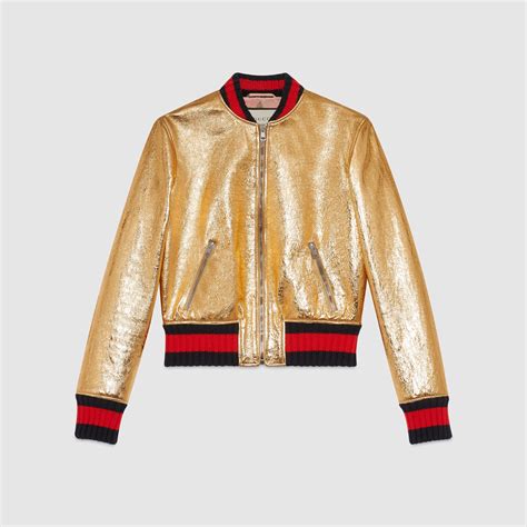 gucci bomber jacket gold|gucci bomber jacket women.